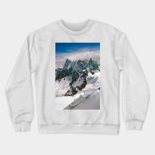 Chamonix Aiguille du Midi Mont Blanc Massif French Alps France Crewneck Sweatshirt